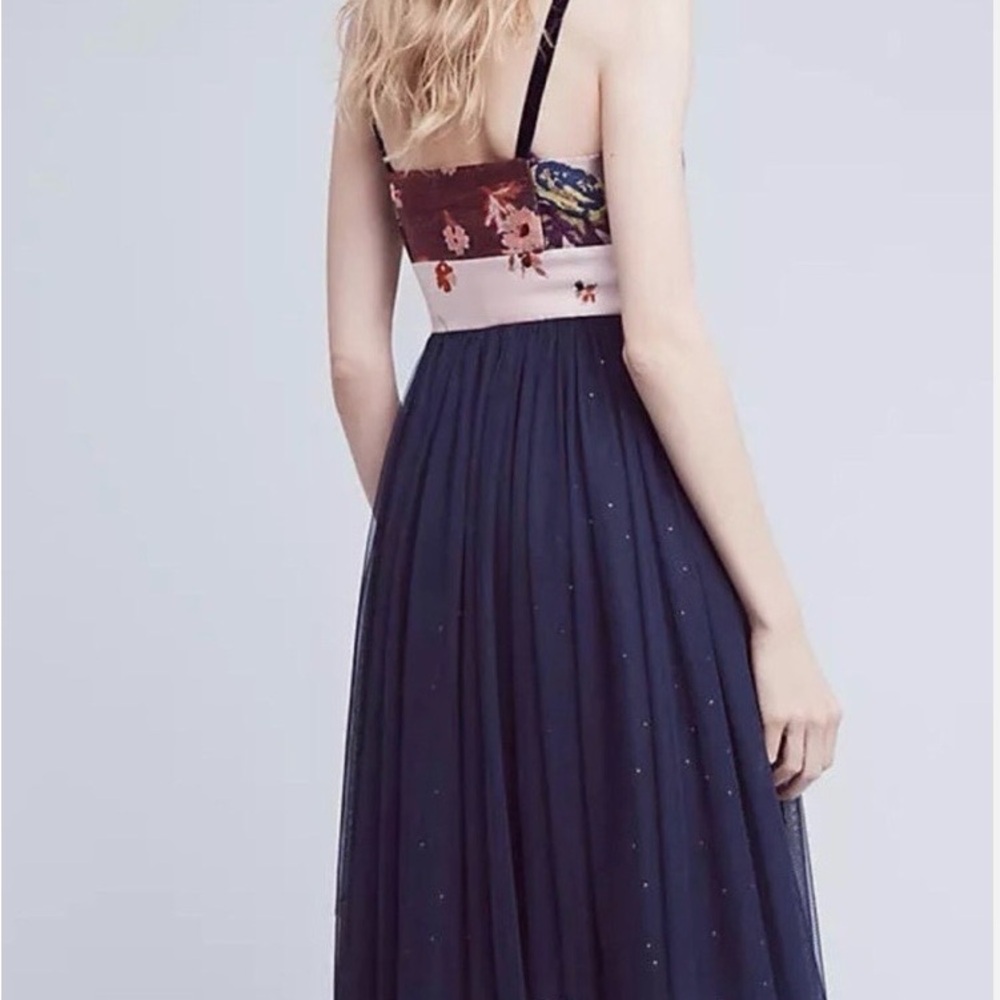 Anthropologie Moulinette Soeurs Cocktail Tulle Midi Dress Size 4 pre-owned - Picture 2 of 14